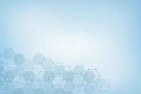 Geometric abstract background with hexagons elements. Medical background texture Stock Illustration