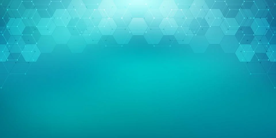 Geometric abstract background with hexagons elements. Medical background texture Stock Illustration