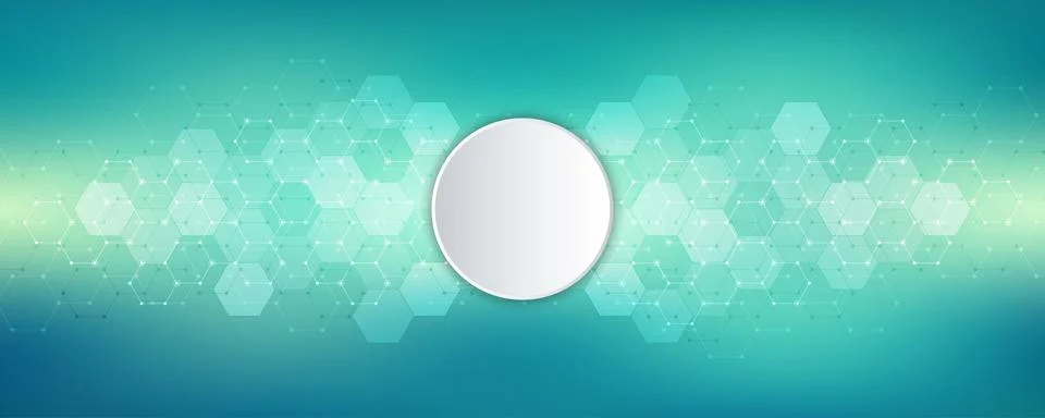 Geometric abstract background with hexagons elements. Medical background texture Stock Illustration