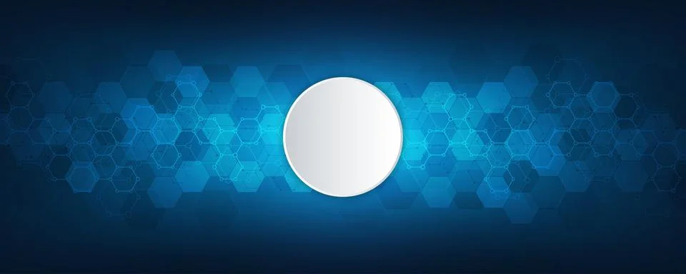 Geometric abstract background with hexagons elements. Medical background texture Stock Illustration