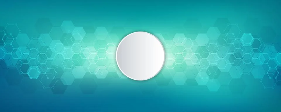 Geometric abstract background with hexagons elements. Medical background texture Stock Illustration