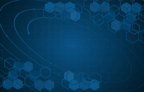Geometric abstract background with hexagons. Stock Illustration