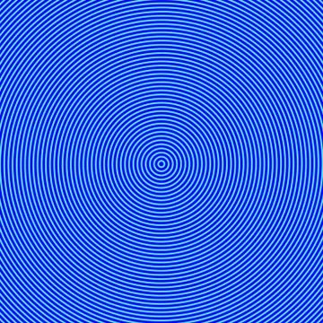 Geometric abstract background - hypnosis concept - blue color concentric circ Stock Illustration