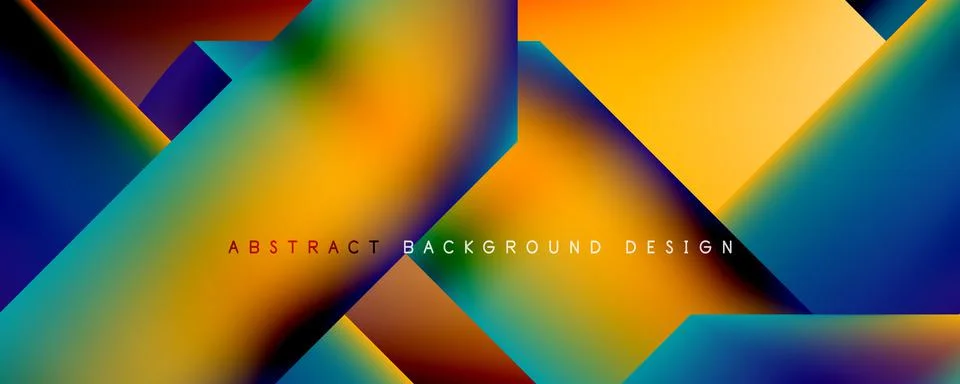Geometric abstract background, line with fluid colors. Vector Illustration For Illustrazione stock