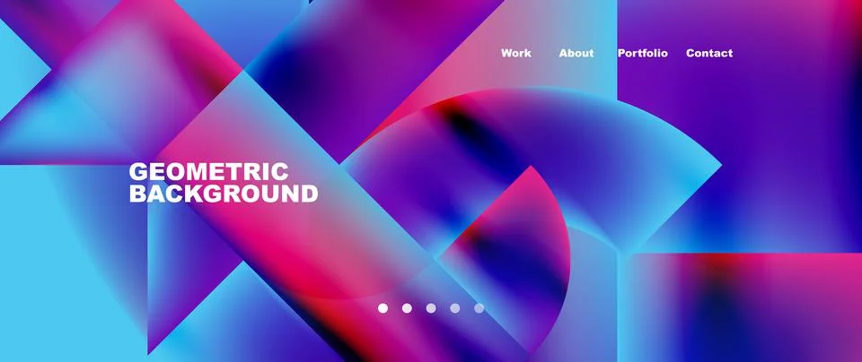 Geometric abstract background, line with fluid colors. Vector Illustration For Illustrazione stock