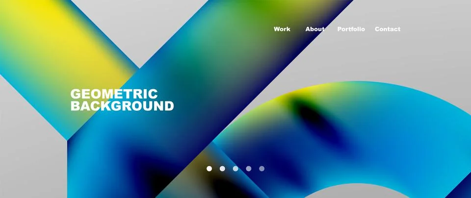 Geometric abstract background, line with fluid colors. Vector Illustration For イラスト素材