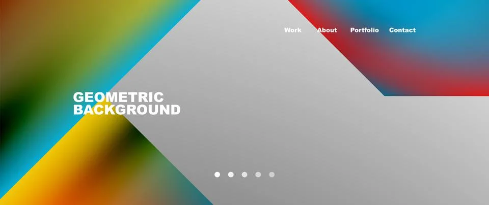 Geometric abstract background, line with fluid colors. Vector Illustration For Illustrazione stock