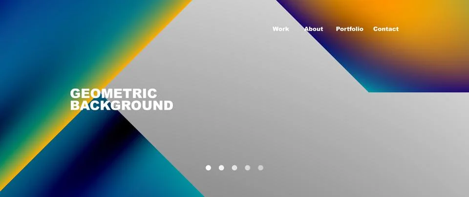 Geometric abstract background, line with fluid colors. Vector Illustration For Illustrazione stock