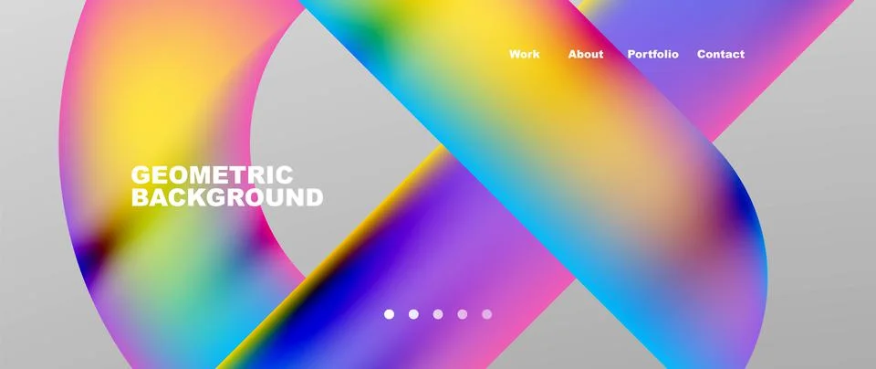 Geometric abstract background, line with fluid colors. Vector Illustration For Stock Illustration