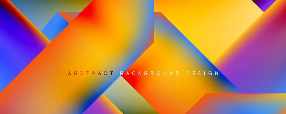 Geometric abstract background, line with fluid colors. Vector Illustration For Stock Illustration