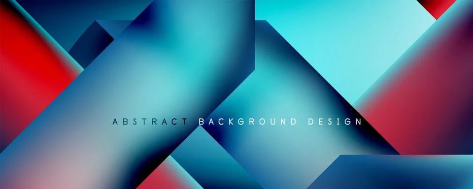 Geometric abstract background, line with fluid colors. Vector Illustration For Illustrazione stock