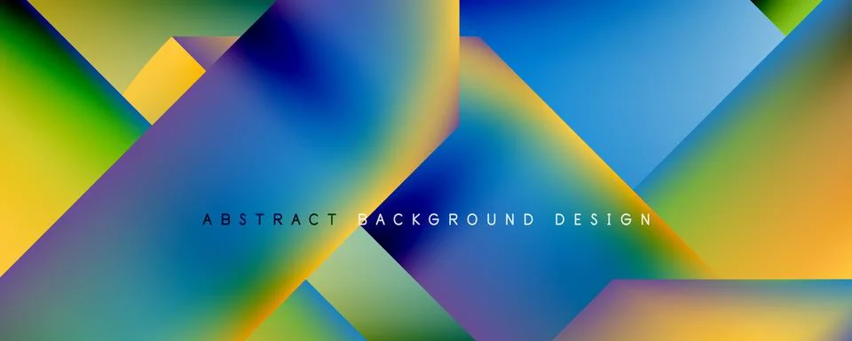 Geometric abstract background, line with fluid colors. Vector Illustration For Illustrazione stock