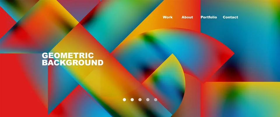 Geometric abstract background, line with fluid colors. Vector Illustration For Illustrazione stock