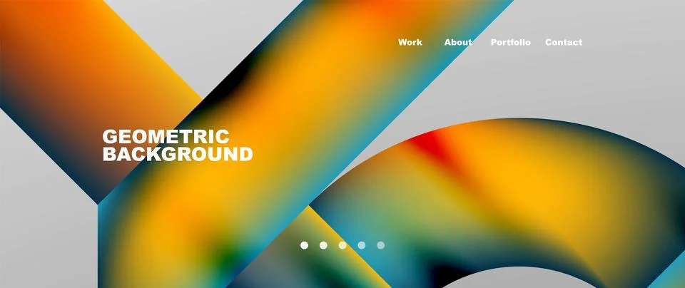 Geometric abstract background, line with fluid colors. Vector Illustration For Stock Illustration