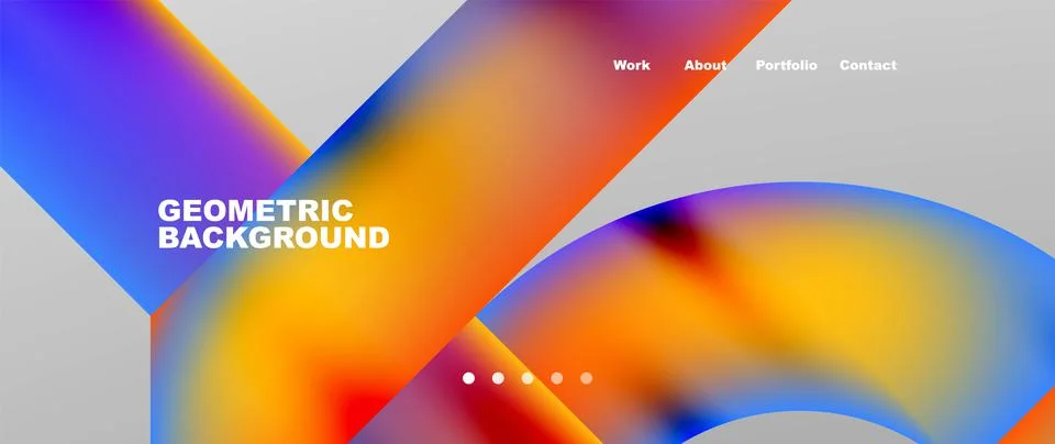 Geometric abstract background, line with fluid colors. Vector Illustration For Stock Illustration