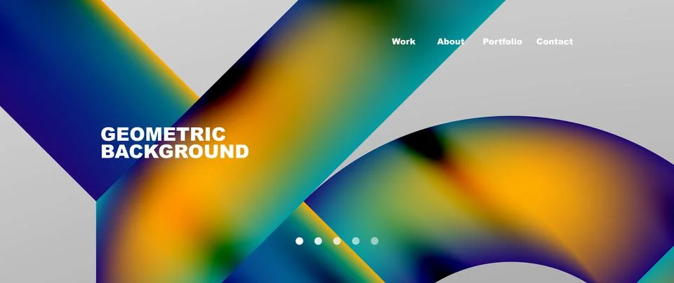 Geometric abstract background, line with fluid colors. Vector Illustration For Illustrazione stock