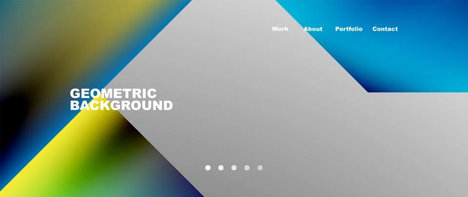 Geometric abstract background, line with fluid colors. Vector Illustration For Illustrazione stock