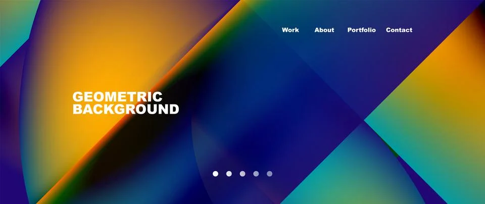 Geometric abstract background, line with fluid colors. Vector Illustration For Illustrazione stock