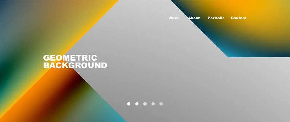Geometric abstract background, line with fluid colors. Vector Illustration For Illustrazione stock