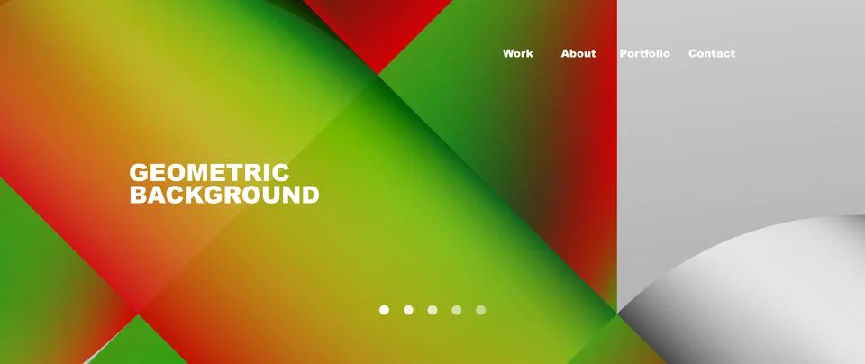 Geometric abstract background, line with fluid colors. Vector Illustration For Illustrazione stock