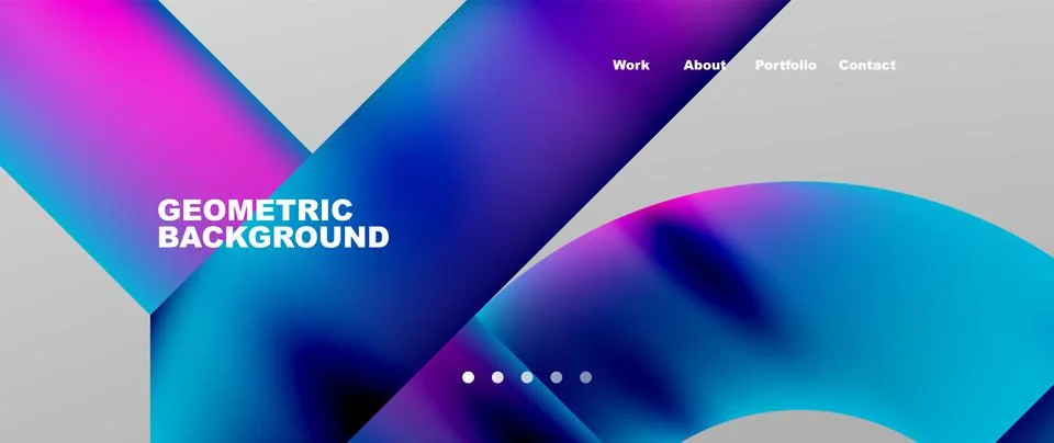 Geometric abstract background, line with fluid colors. Vector Illustration For Stock Illustration