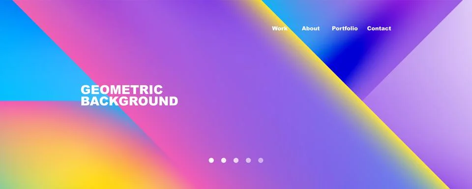Geometric abstract background, line with fluid colors. Vector Illustration For Illustrazione stock