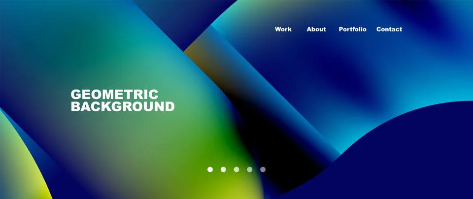 Geometric abstract background, line with fluid colors. Vector Illustration For Illustrazione stock