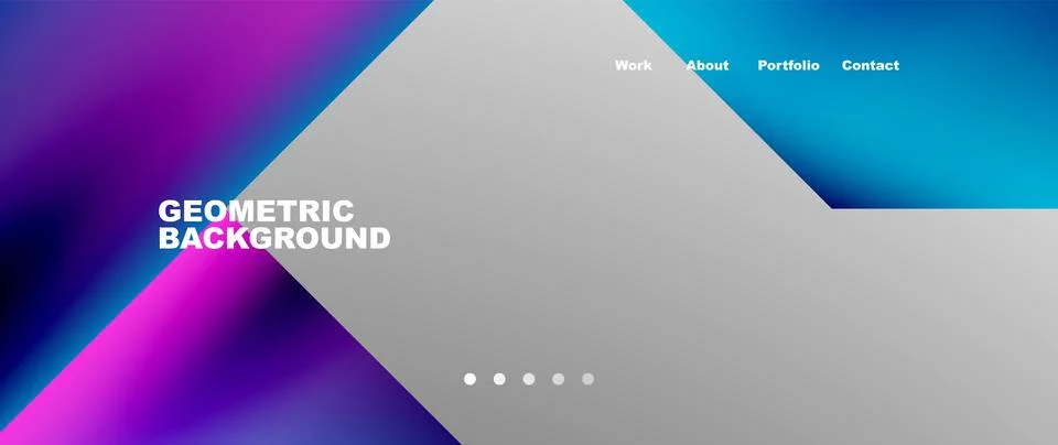 Geometric abstract background, line with fluid colors. Vector Illustration For Illustrazione stock