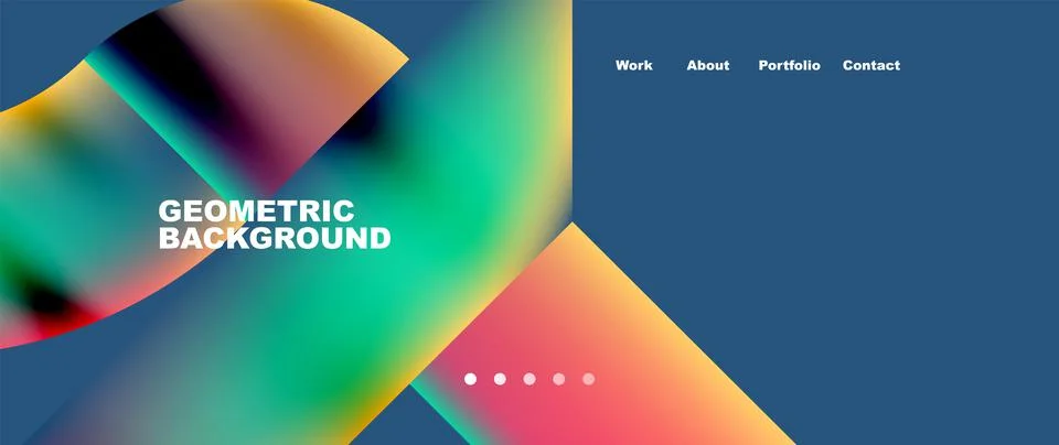 Geometric abstract background, line with fluid colors. Vector Illustration For Stock Illustration