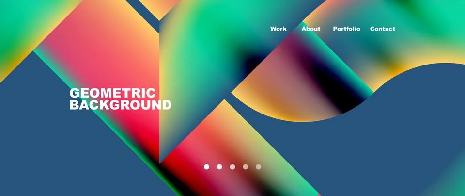 Geometric abstract background, line with fluid colors. Vector Illustration For Illustrazione stock