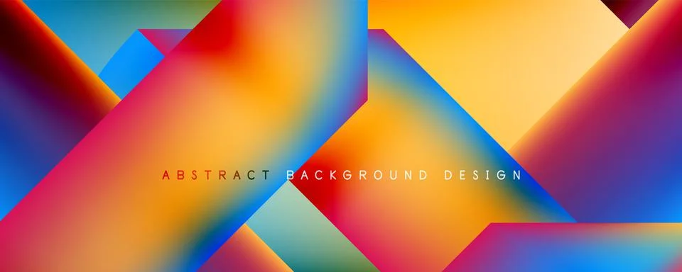 Geometric abstract background, line with fluid colors. Vector Illustration For Illustrazione stock