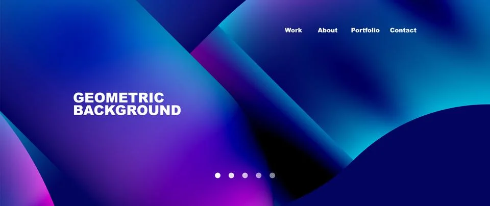Geometric abstract background, line with fluid colors. Vector Illustration For Illustrazione stock