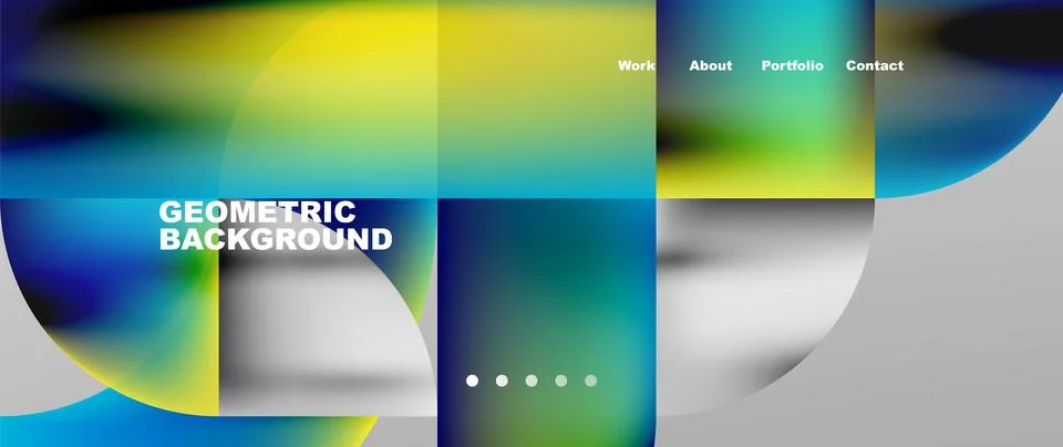 Geometric abstract background, line with fluid colors. Vector Illustration For Illustrazione stock