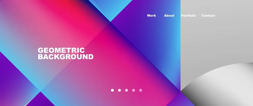 Geometric abstract background, line with fluid colors. Vector Illustration For Illustrazione stock