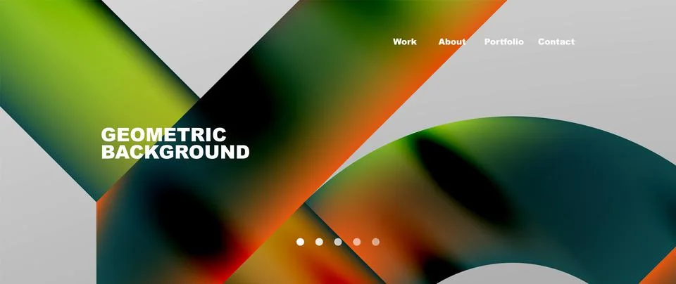 Geometric abstract background, line with fluid colors. Vector Illustration For Illustrazione stock