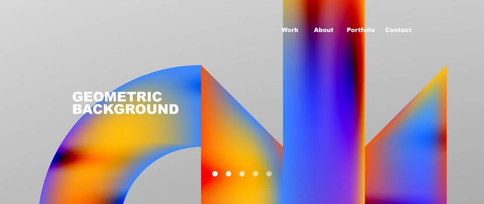 Geometric abstract background, line with fluid colors. Vector Illustration For Illustrazione stock