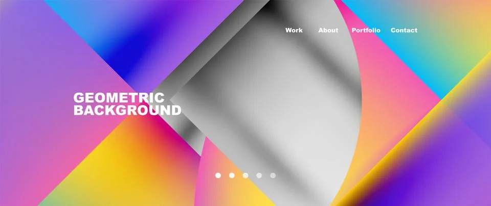 Geometric abstract background, line with fluid colors. Vector Illustration For Illustrazione stock