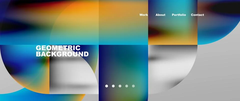 Geometric abstract background, line with fluid colors. Vector Illustration For Illustrazione stock