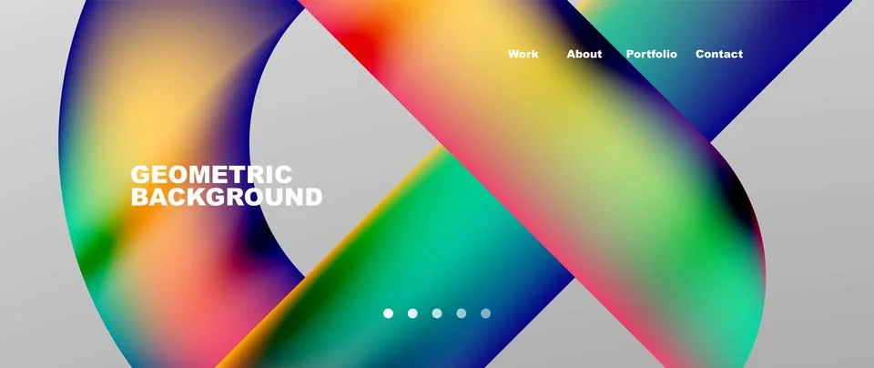 Geometric abstract background, line with fluid colors. Vector Illustration For イラスト素材