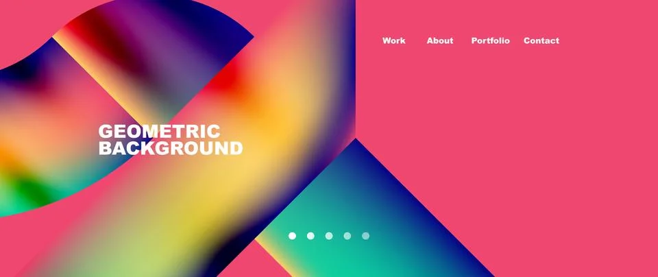 Geometric abstract background, line with fluid colors. Vector Illustration For Stock Illustration