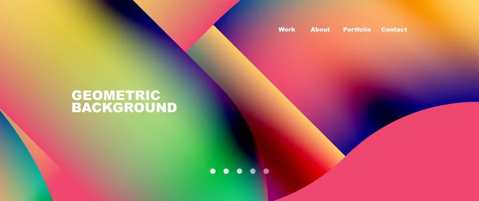 Geometric abstract background, line with fluid colors. Vector Illustration For Stock Illustration