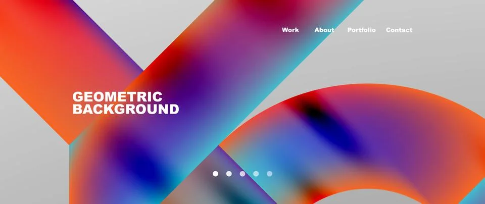 Geometric abstract background, line with fluid colors. Vector Illustration For Illustrazione stock