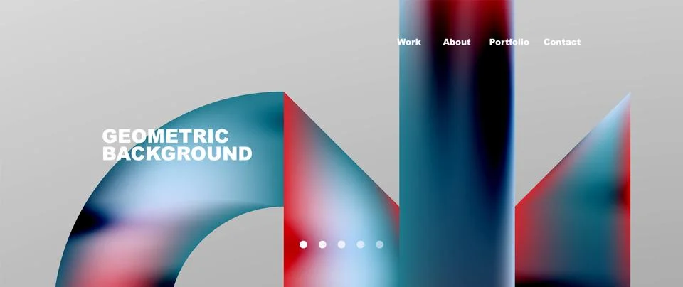 Geometric abstract background, line with fluid colors. Vector Illustration For Illustrazione stock