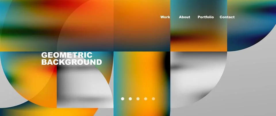 Geometric abstract background, line with fluid colors. Vector Illustration For Illustrazione stock