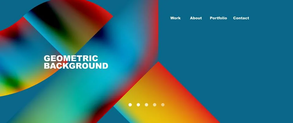 Geometric abstract background, line with fluid colors. Vector Illustration For Illustrazione stock