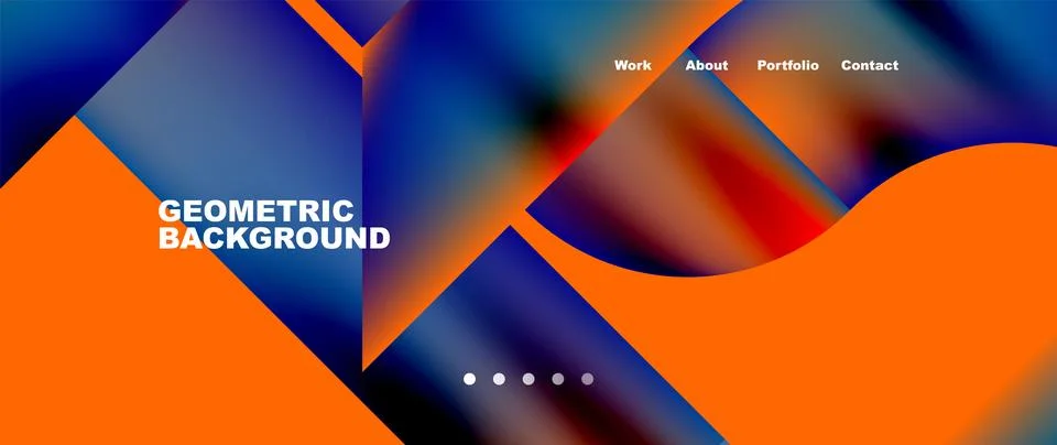 Geometric abstract background, line with fluid colors. Vector Illustration For Illustrazione stock