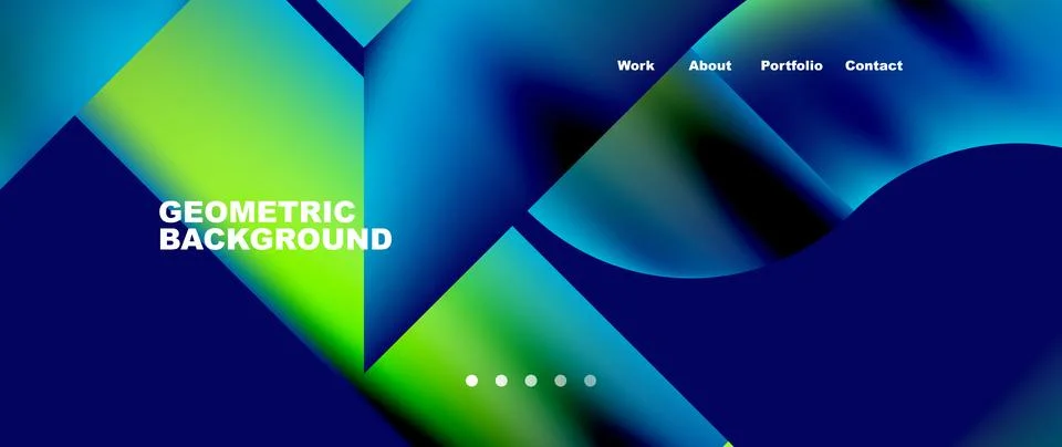 Geometric abstract background, line with fluid colors. Vector Illustration For Illustrazione stock
