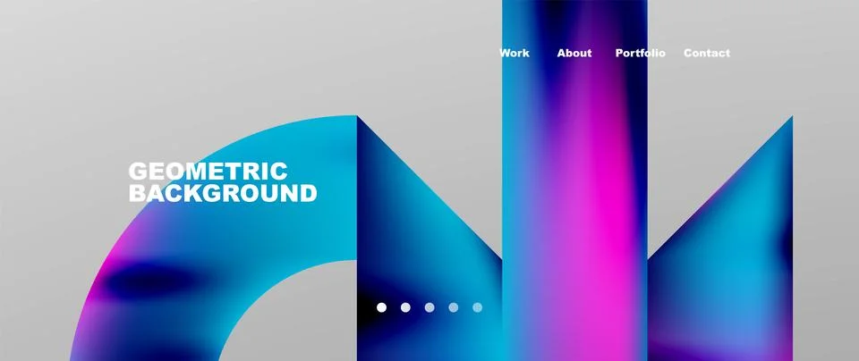 Geometric abstract background, line with fluid colors. Vector Illustration For Stock Illustration