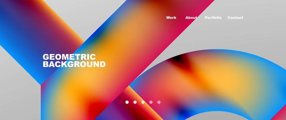 Geometric abstract background, line with fluid colors. Vector Illustration For 스톡 일러스트