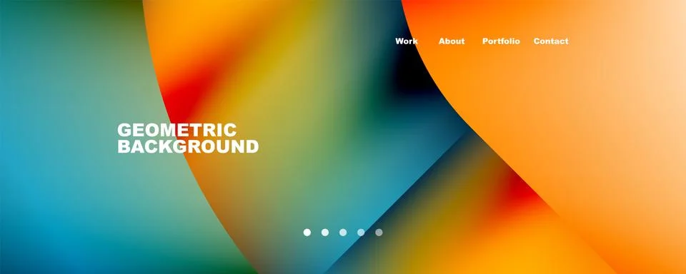 Geometric abstract background, line with fluid colors. Vector Illustration For Illustrazione stock